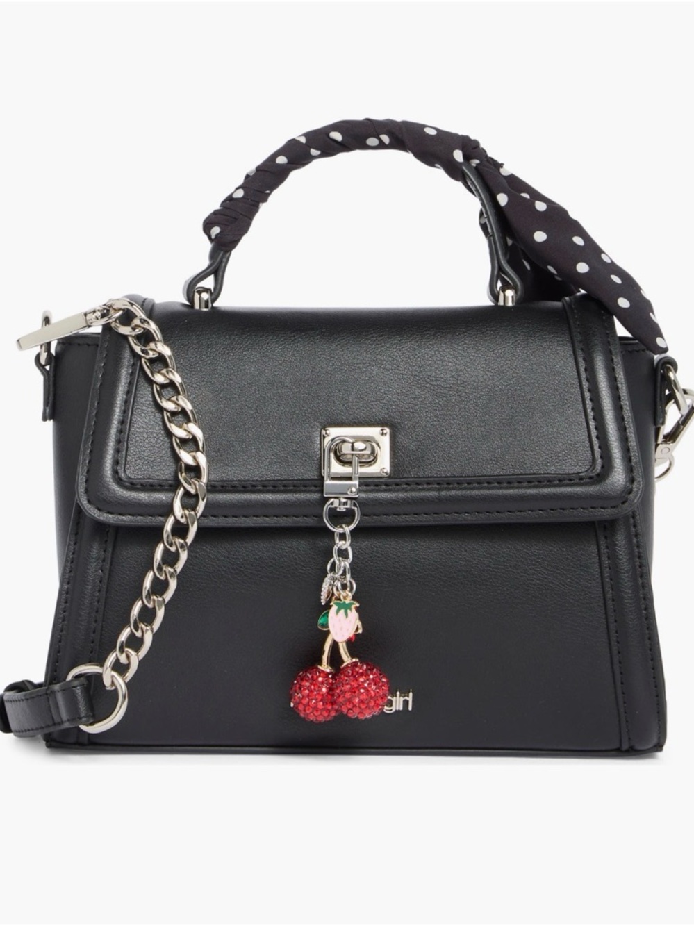 Madden Girl Top-Handle Bag with Cherry Charm
